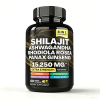 Offre Spéciale – Capsules de Shilajit Naturel Pur de l'Himalaya pour Adultes avec Ashwagandha et Panax Ginseng – Stimulant Énergétique et Soutien Immunitaire – 60 Capsules