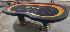 Mesa de póquer de juego personalizada de lujo moderno Mesas de póquer modernas personalizadas Venta de casino en la mejor calidad - Product Image 4