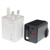 Adaptateur de chargeur mural pour téléphone portable avec câble rétractable intégré, PD QC3.0 Type C, charge rapide, pour iPhone Android, vente en gros personnalisée