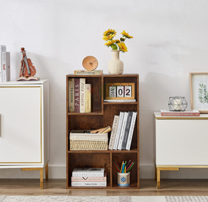 Étagère à livres moderne à 5 cubes, armoire de rangement à 3 niveaux, 31 po de hauteur, étagères réglables jusqu'à 12,8 po, utilisation verticale ou <span class=keywords><strong>horizontale</strong></span> - Product Image 2
