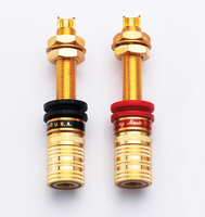 Véritable amplificateur de puissance américain CMC 838-L Cuivre pur plaqué or pour haut-parleur Terminal longue queue