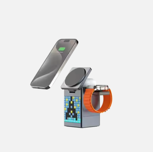 QI2 <span class=keywords><strong>chargeur</strong></span> <span class=keywords><strong>sans</strong></span> <span class=keywords><strong>fil</strong></span> de vente chaude avec réveil 3 en 1 <span class=keywords><strong>6</strong></span> en 1 haut-parleur magnétique numérique bureau multi fonction <span class=keywords><strong>Pixel</strong></span> Animation - Product Image 5