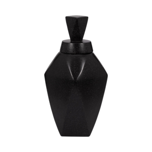 Vaso decorativo scultoreo in ceramica con coperchio per soggiorno, camera da letto, ufficio, scrivania, decorazione per la casa, pezzo d'accento. - Product Image 3