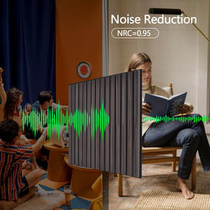 Pannello acustico a griglia in <span class=keywords><strong>legno</strong></span> MDF del produttore impiallacciatura per decorazione a parete insonorizzata sala teatro Piano camera sfondo parete - Product Image 5