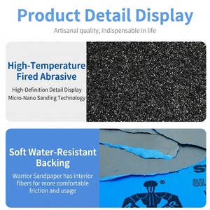 Fortunebrasive Carta Abrasiva Impermeabile in Carburo di Silicio 9x11", Fogli per Lucidatura a <span class=keywords><strong>Specchio</strong></span> Grana 60-7000 con Supporto in Lattice Premium C-wt - Product Image 4