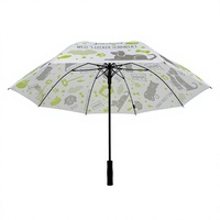 Parapluie de golf personnalisé avec logo de marque d'entreprise, 27 pouces, armature entièrement en fibre de verre, canopée imperméable et coupe-vent, poignée en EVA