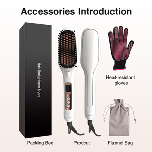 Profession elle benutzer definierte Logo Mehrzweck hitze beständige Haarstyling-Tools Organizer Haar glätter Bürste für Frauen - Product Image 2