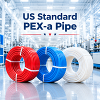 Tuyau PEX-a ASTM F876-PEXa 1/2" 3/4" 1" CTS Rouge/Bleu/Blanc Codé par Couleur Flexible Haute Pression pour Eau Potable Radiante