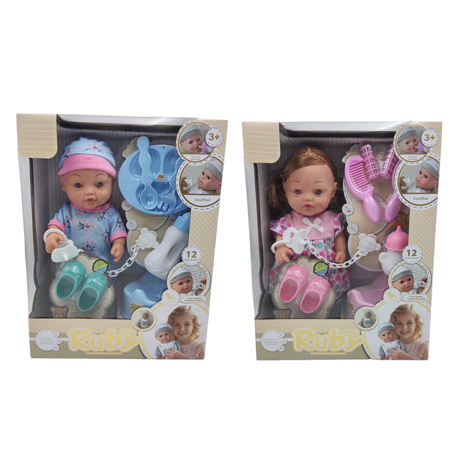 KSF Best Selling 12 Inch Lovely Bath Reborn Dolls With Sound Eco-friendly Kitchen Beauty Accessories Baby Boy Toy Children Toys