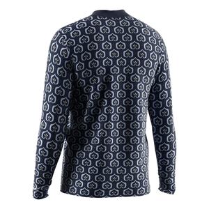 Camiseta de golf de manga larga oversize para hombre con cuello alto y cremallera, de alto rendimiento, sublimada de fábrica - Product Image 2