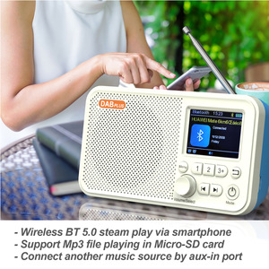 Màn Hình Đầy Màu Sắc Kỹ Thuật Số Dab FM Đài Phát Thanh Xách Tay Sóng Ngắn Boombox Pin Powered Plug-Trong Tường Cho Nhà Ngoài Trời Sử Dụng Mới Nhất Mô Hình - Product Image 2
