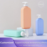 Fournisseurs chinois – Bouteille de shampoing pour enfants 300ml 500ml 750ml en HDPE, carrée, avec pompe à lotion sérigraphiée, vide, haut de gamme, pour soins lavants
