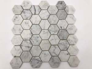 אבן ש "ס בריכת שחיה באיכות גבוהה פסיפס זהב לבן אריחים אריחים פסיפס שיש משושה לקישוט קיר - Product Image 2