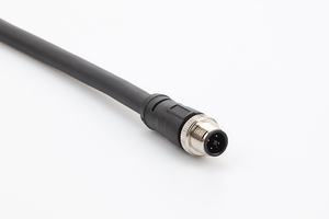 M12 S T <strong>K</strong> <strong>L</strong> <strong>M</strong> High Power 2+PE 3+PE Large Voltage Molded Right Angle Elbow Circular PVC PUR Male Plug IP68 Connector - Product Image 6
