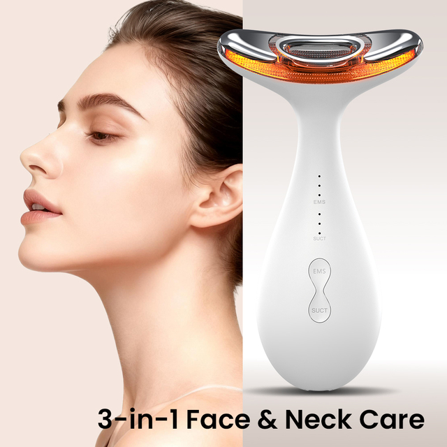 Professional Custom Electric LED Skin Tightening EMS Microcurrent Facial Massage Toning Device Massager Neck Face Lift Device