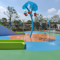 Solutions de piscines aquatiques Premium Splash Zone : Conception de petit parc aquatique d'aventure + Équipement de terrain de jeux durable