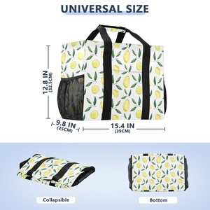 Lemon Design Fashion Women's <b>Extra</b> <b>Large</b> Durable Waterproof Portable Foldable Reusable Tote Convenient <b>Storage</b> <b>Bag</b> - Product Image 3