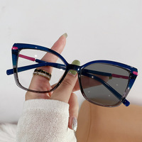 Nouvelles Lunettes Tendance Papillon Oeil de Chat à Monture Complète pour Femme, Anti-Lumière Bleue et Photochromiques, Modèle LG12
