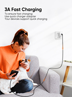 Câble USB A vers USB C CableCreation, charge rapide 3A, transfert de données 480 Mbps, nylon tressé, alliage d'aluminium plaqué or, pour ordinateur