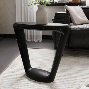 Mesa de centro de cristal semicircular de lujo Normcore 2025, sala de estar estrecha de gama alta para mesa auxiliar, sofá, uso de esquina interior - Product Image 3
