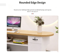 Bureau d'accueil moderne et durable en bois pour hôtel, hôpital, supermarché et salon de beauté