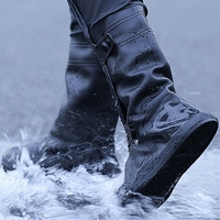 Couvre-bottes de pluie imperméable pour l'équitation à l'extérieur Couvre-chaussures épaissi résistant à l'usure Bottes de pluie à tube haut