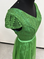 Robe de soirée élégante pour femme, col en V personnalisé, en dentelle, avec imprimé brodé, volants, mini-robe pour anniversaire ou occasion spéciale
