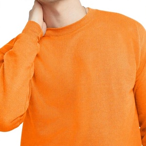 Sudadera de Felpa para Hombre, Cuello Redondo, Color Naranja, Corte Regular, Tejido de Punto, 100% Algodón, Estilo Urbano, Informal, Ecológica - Product Image 4