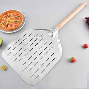 Attrezzatura Professionale per <span class=keywords><strong>Pizza</strong></span>, Pala Quadrata in Alluminio Rimovibile, Paletta Perforata per <span class=keywords><strong>Pizza</strong></span> - Product Image 2