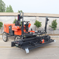 Machine de nivellement de sol vibrante automatique à quatre roues diesel pour la pose de béton, avec laser, à vendre