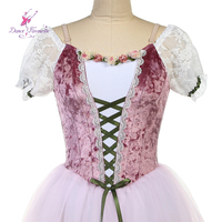 Rose vif velours Ballet Tutu longue Ballet danse Tutu Performance Costume romantique Tutus danse robe 23125