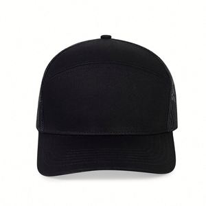 Blank Snapback Sports Gorras Trucker Baseball <b>Cap</b> 7 Panel Golf Custom Logo <b>Flat</b> Brim Mesh Trucker Hat for <b>Man</b> - Product Image 3