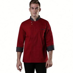 Chaqueta al por Mayor para Mujer con Mangas Abullonadas, Corte Ajustado, Uniforme de Chef para Cocina, Restaurante y Trabajo - Product Image 1