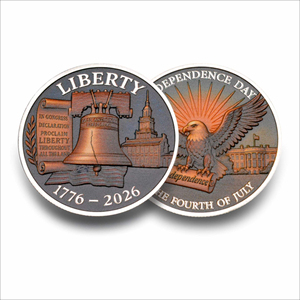 Moneta commemorativa in argento con <span class=keywords><strong>Aquila</strong></span> Americana, 250° Anniversario, US Bell, con rilievo, per collezionisti (ingrosso) - Product Image 2