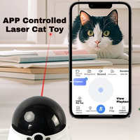 Neues Design: Kabelloser WLAN-Sicherheitsmonitor für Zuhause mit Bewegungserkennung, Smart Pet Mobile Monitor Roboter mit Katzenlaser-Spielzeug