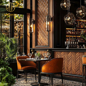 Muebles comerciales de hotel duraderos de diseño de lujo, cabina de terciopelo gris, sofá, asientos, mesa de restaurante de mármol, juegos de sillas para café - Product Image 6