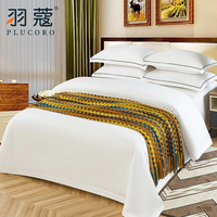 Coussin décoratif de lit d'hôtel personnalisé avec logo, moderne, en polyester/lin, lavable en machine, écologique, pour chambre d'hôtel