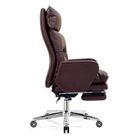 Chaise de bureau de direction ergonomique moderne en cuir de luxe à dossier haut, réglable, pour la vente en gros