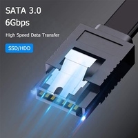 Cable de Extensión de Alimentación SATA III 3.0 de Alta Velocidad de 5 Gbps y 8 Pines para Disco Duro HDD SSD