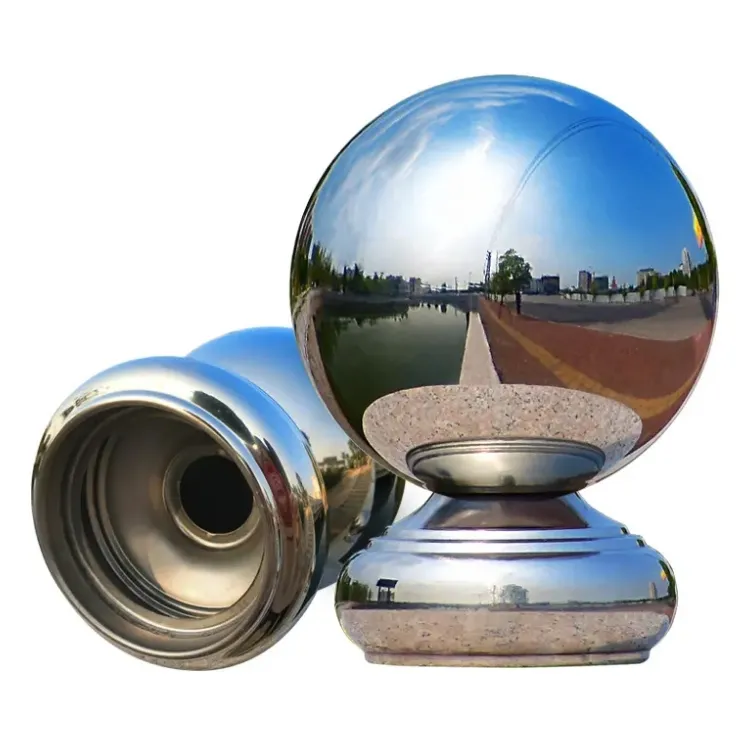 बिक्री के लिए बड़े खोखले स्टील की गेंदें 30 मिमी 230 मिमी दर्पण सुनहरे रंग की सतह स्टेनलेस स्टील खोखली गेंद