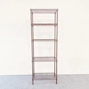 Easy Assemble Epoxy Powder Coated Light Duty Adjustable Storage Wire Shelf Rack