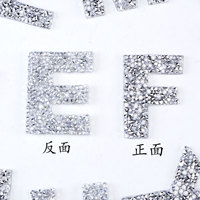 Correctif personnalisé strass Bling cristal lettre Alphabet paillettes presse à chaud fer à repasser sur les transferts strass pour T-Shirt