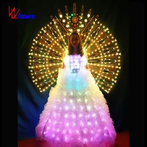 Costumi da ballo LED luminosi con grande telaio posteriore ricaricabile, abbigliamento luminoso per ballerini professionisti - Product Image 3