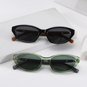 Lunettes de soleil polarisées haut de gamme pour <span class=keywords><strong>femme</strong></span>, branches effet bois, anti-UV, pour visages fins, usage quotidien - Product Image 2