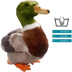 7312 Peluche Realistico di Anatra Selvatica Mallard, Giocattolo Animale Imbottito, Regalo Ideale per Decorazione Casa - Product Image 3