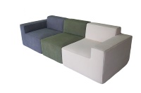 Sofá comprimido de 3 plazas ecológico directo de fábrica: modular y desmontable, multiusos para sala de estar y dormitorio