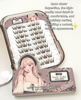 Cils artificiels BQI sans colle, tenue longue durée sans tomber, boucles durables, cils légers pour tous les types de yeux