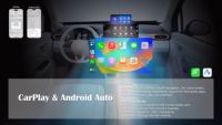 Appareils de navigation portables de 7 pouces avec CarPlay sans fil, navigation vocale Android, angle d'affichage réglable, interface utilisateur rotative, lecteur multimédia pour voiture