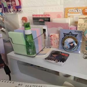 Memo Account Storage and Organizing Box Desktop Student Transparent Box Acrylic Girl Heart Cute Storage Box - Product Image 5