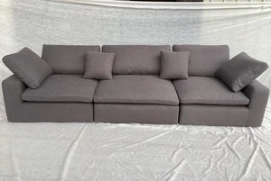 Màu vàng cắt <span class=keywords><strong>sofa</strong></span> thiết lập cho phòng khách mini & dài phong cách vải bọc ghế nhiều tùy chọn - Product Image 4